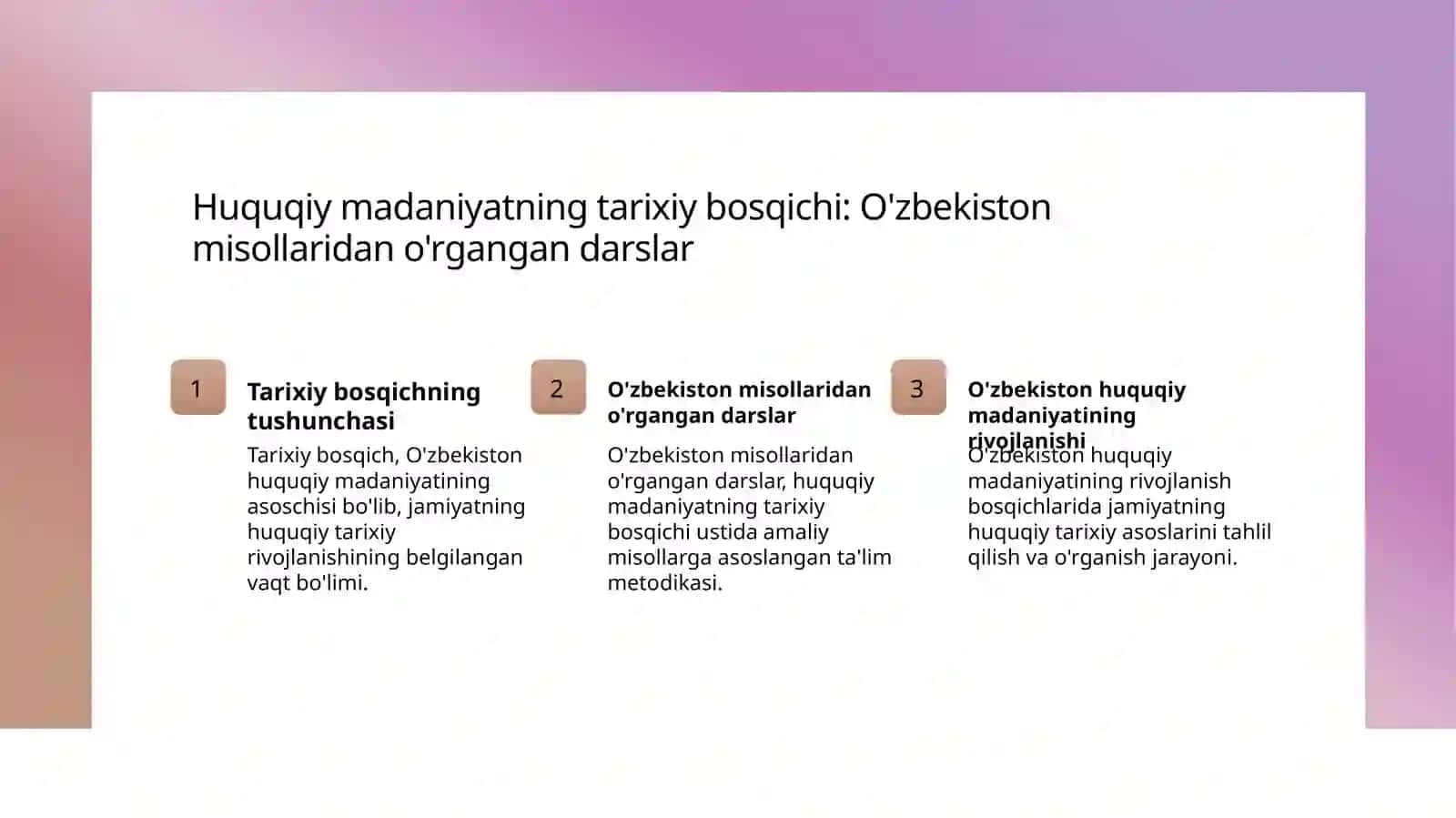 Huquqiy madaniyat tushunchasi 3