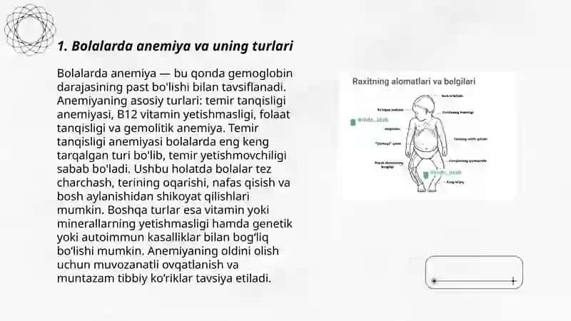 Bolalarda gipo va aplastik anemiyalar 3