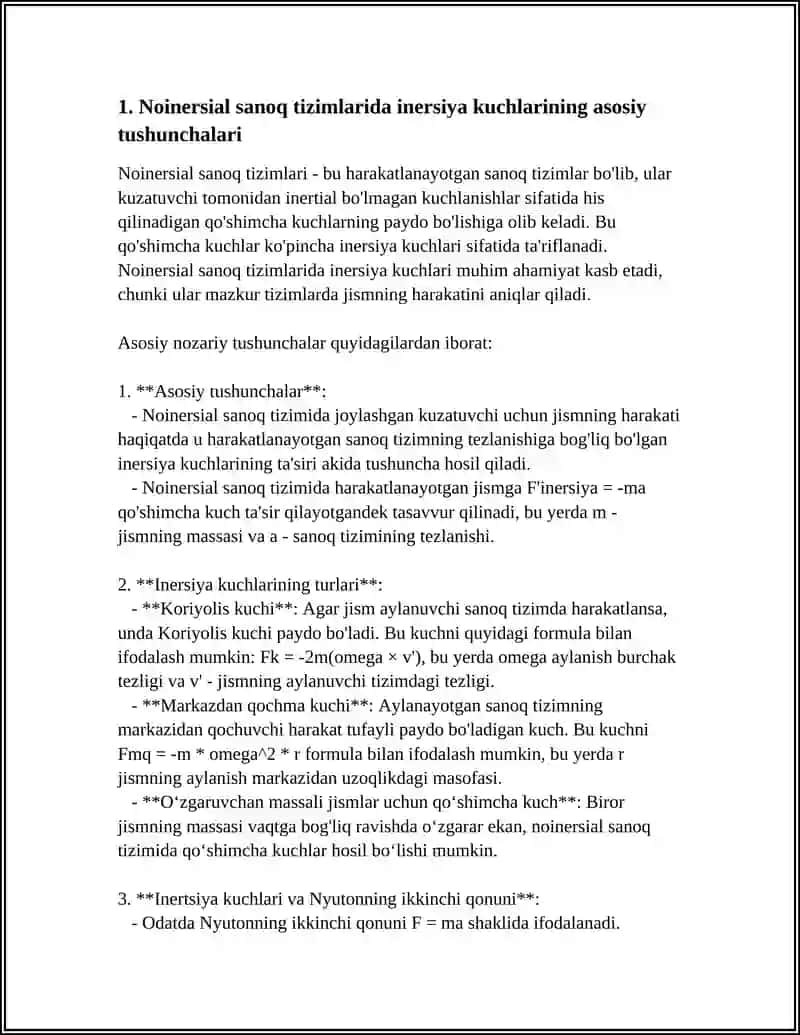 NOINERSIAL SANOQ TIZIMLARIDAGI INERSIYA KUCHLARI 3