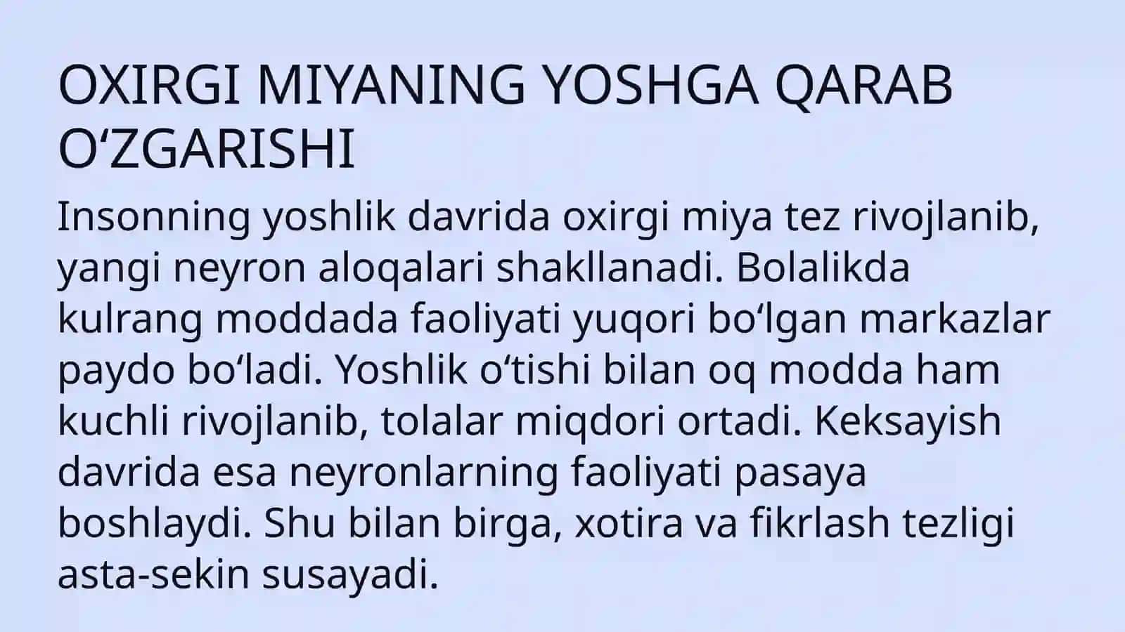 Oxirgi miya - markaziy nerv tizimi 3
