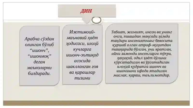ДИНШУНОСЛИК ФАНИГА КИРИШ 3