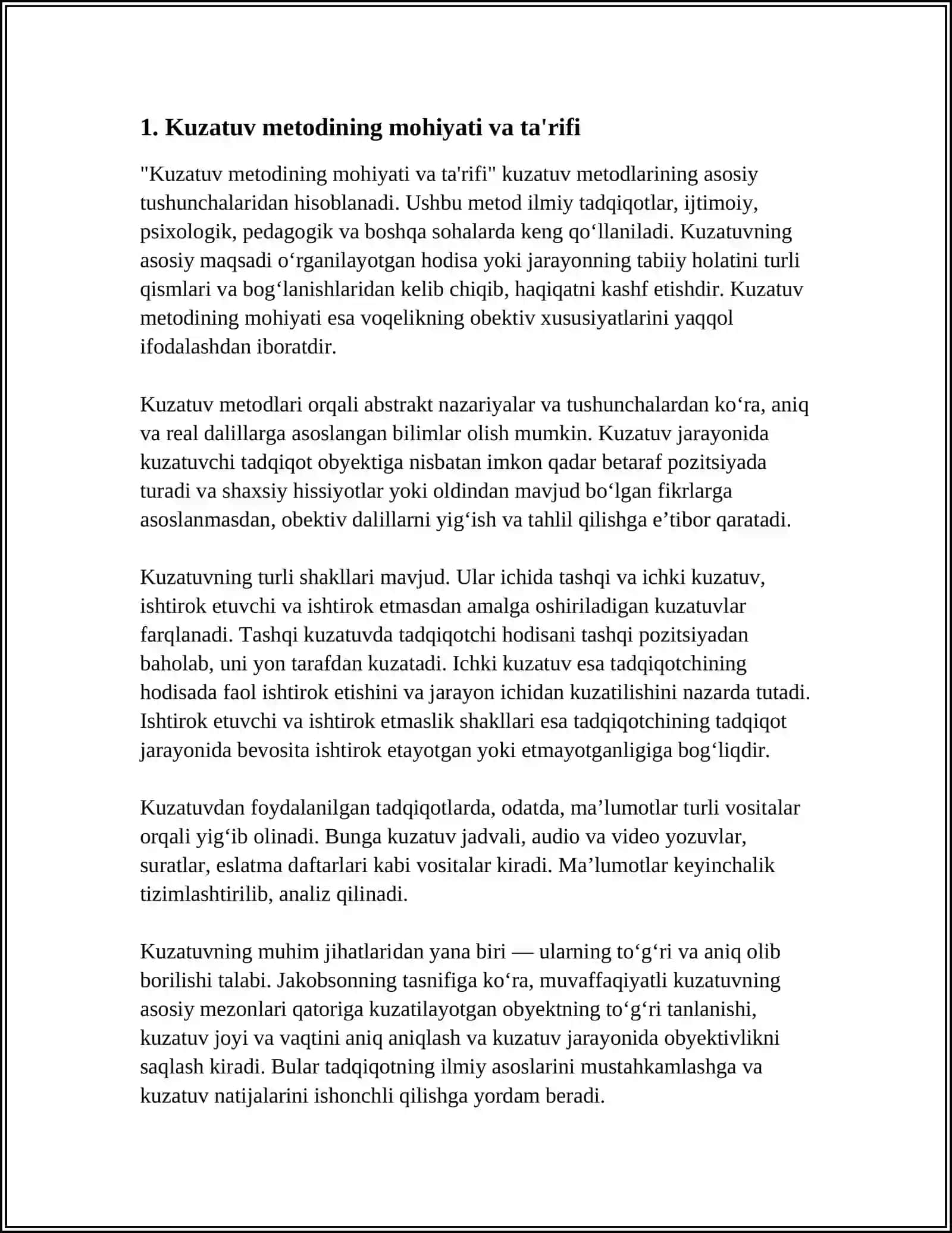 Kuzatuv Metodlari Bn Ularning Mohiyati 3