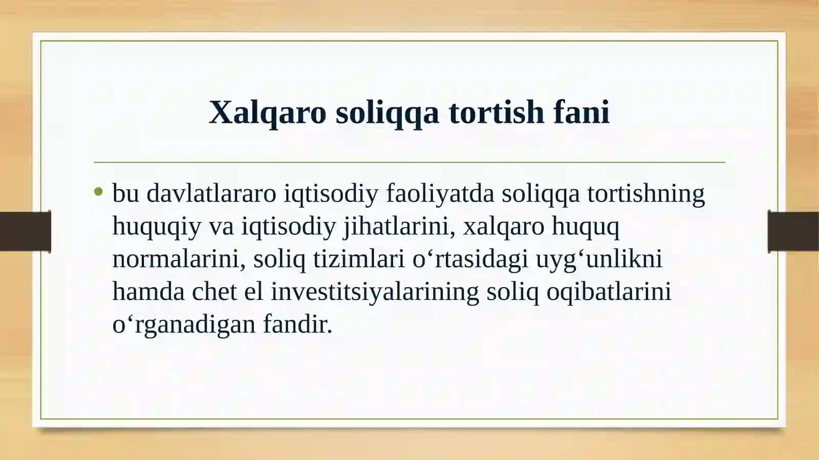 Xalqaro soliqqa tortish 3