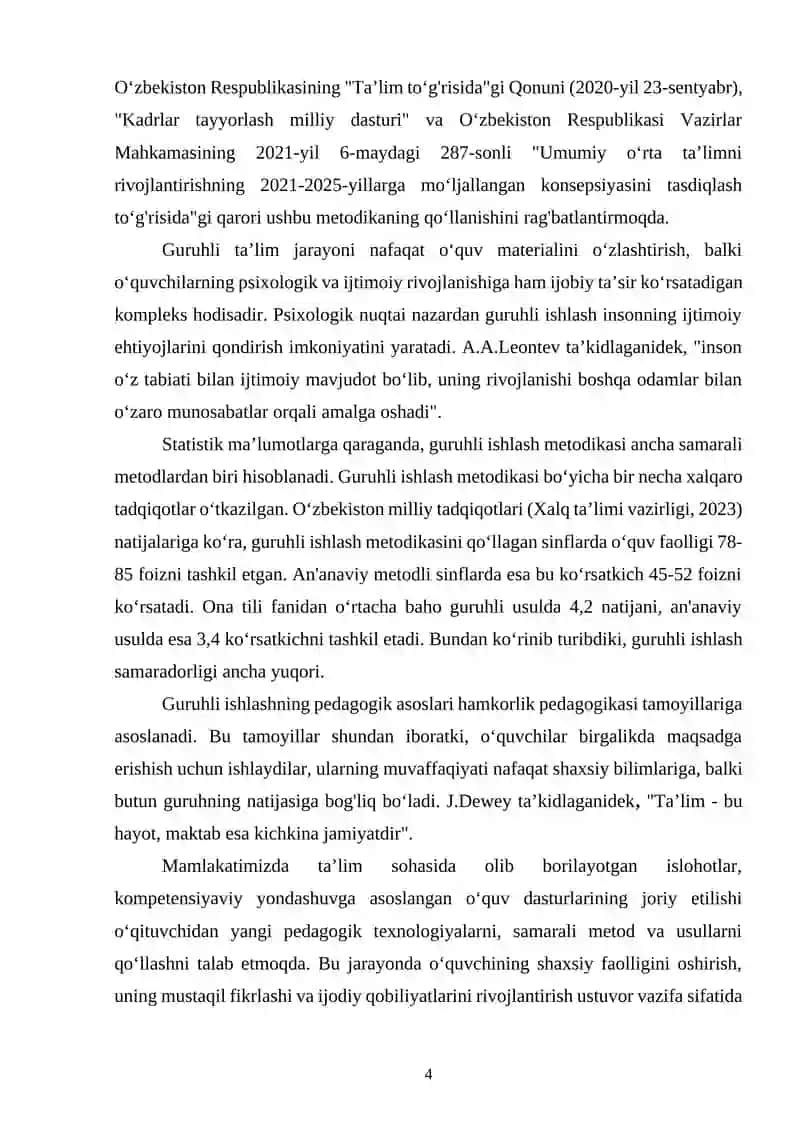Ona tili darslarida guruhli ishlash metodikasini qo'llash 3