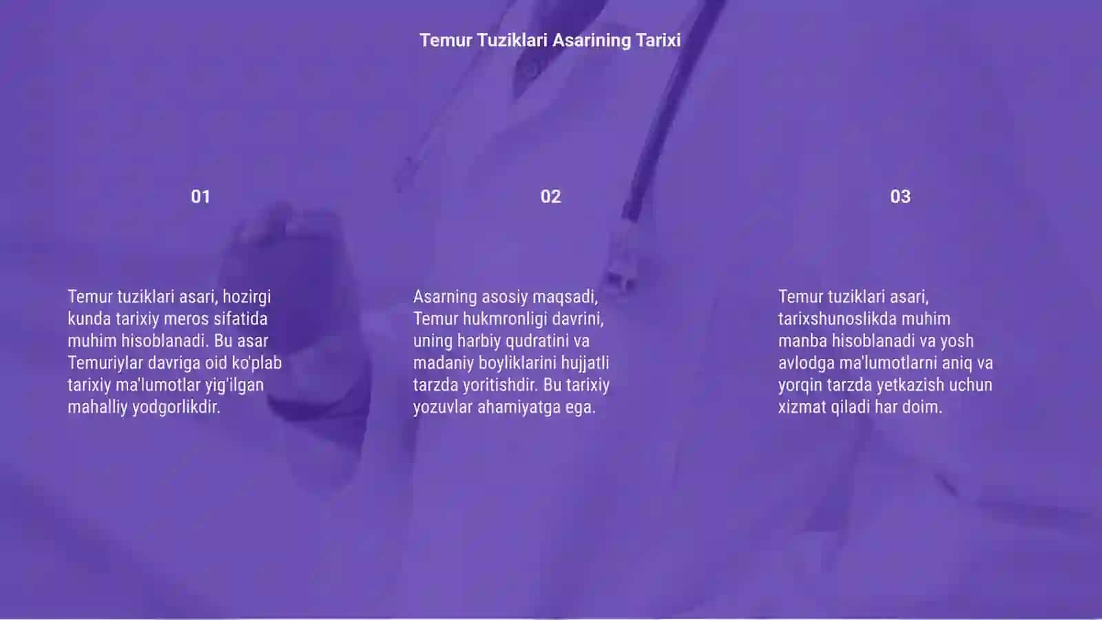 Temur tuziklari asari 3