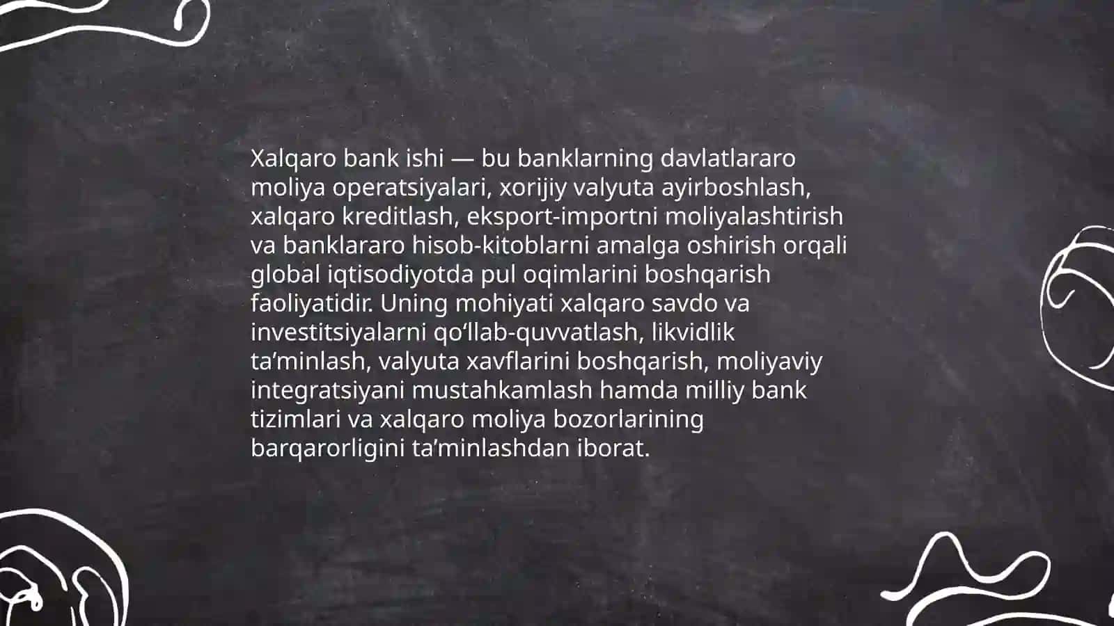 Xalqaro bank ishining qisqacha ta'rifi 3