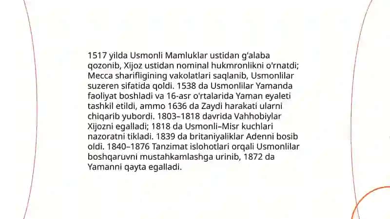 XVI-XIX asrlarda Arabiston yarim oroli davlatlari 3