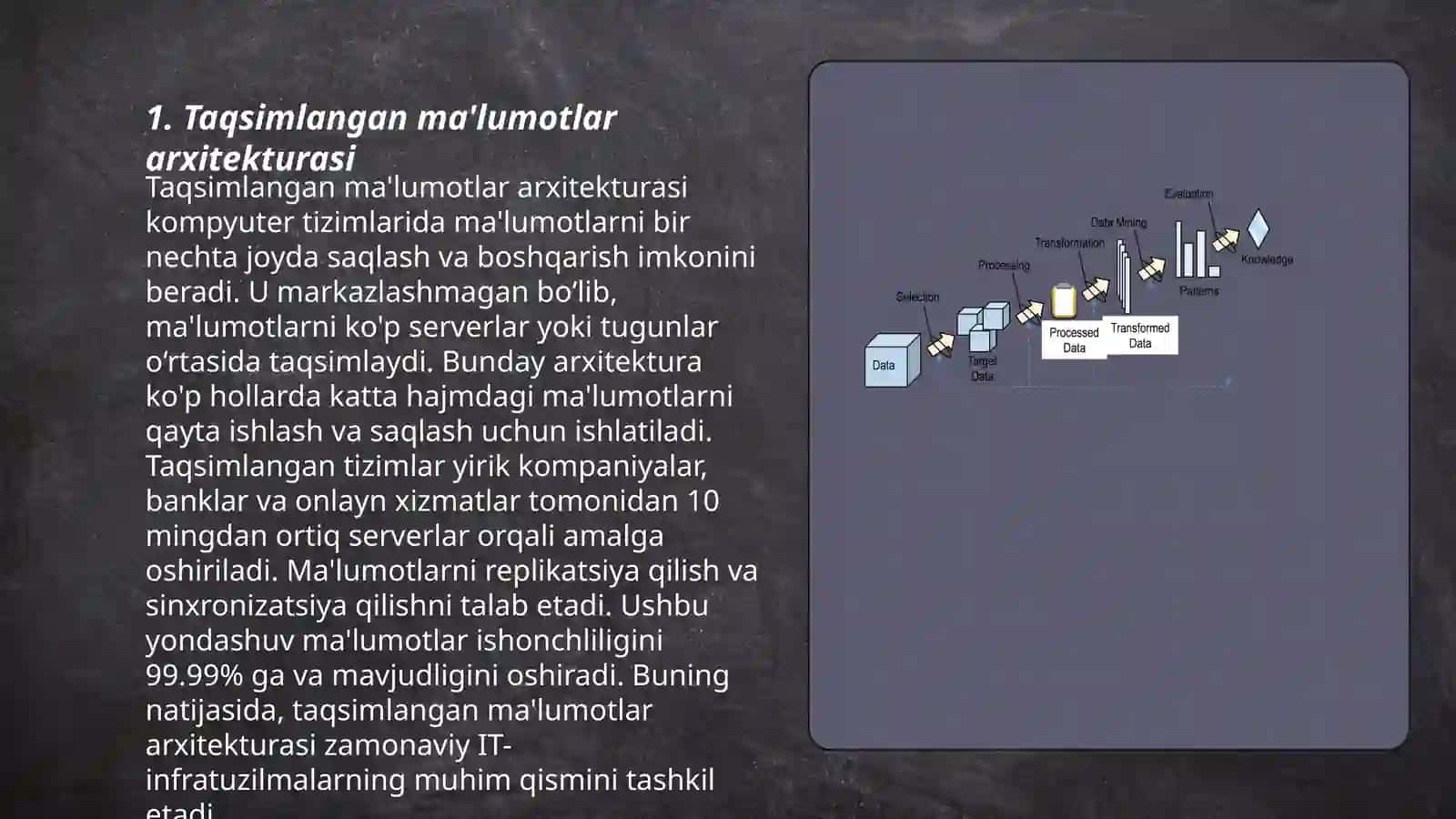 Taqsimlangan ma'lumotlar arxitekturasi 3
