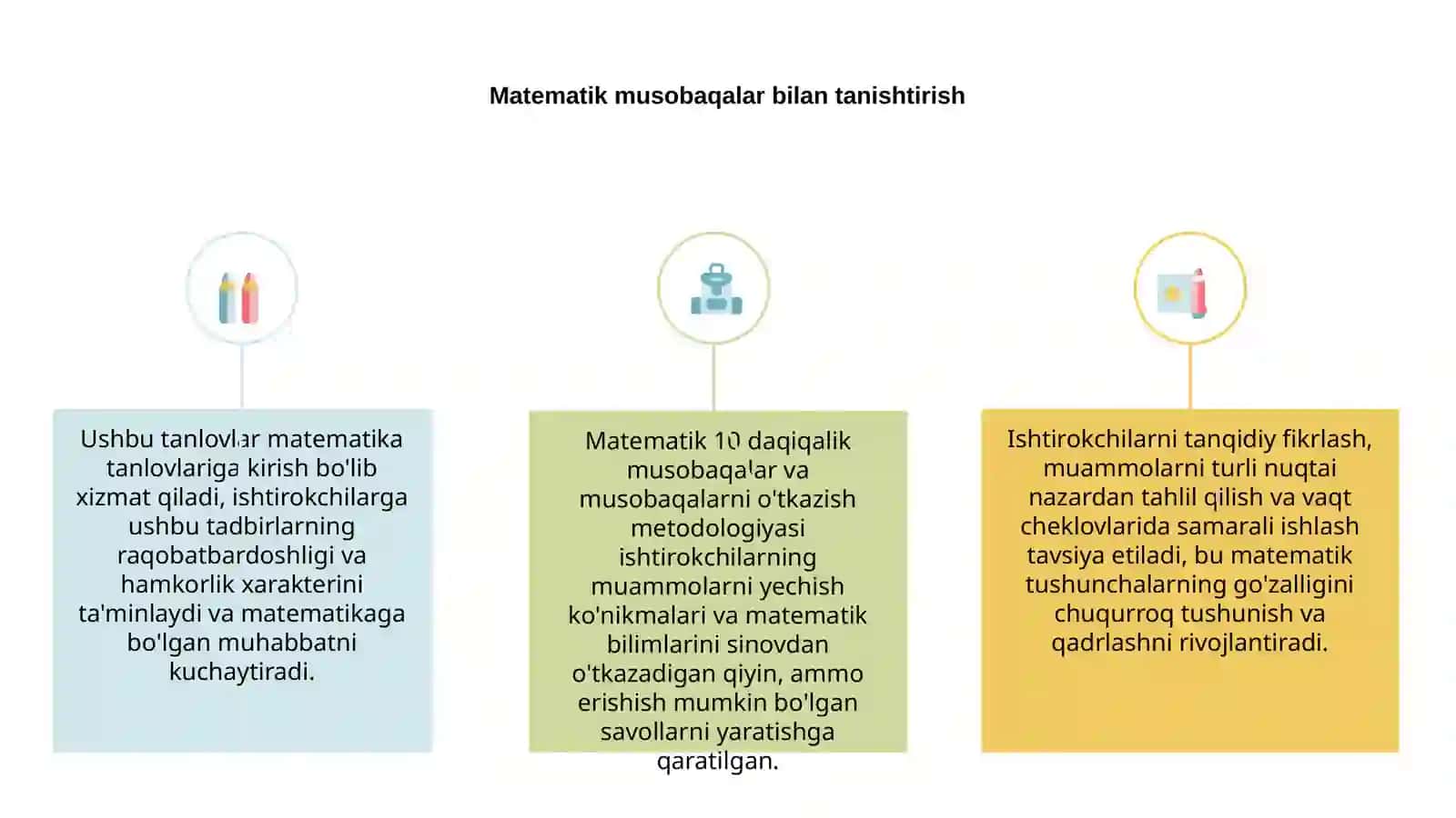 Matematik 10 minutliklar konkurssi 3