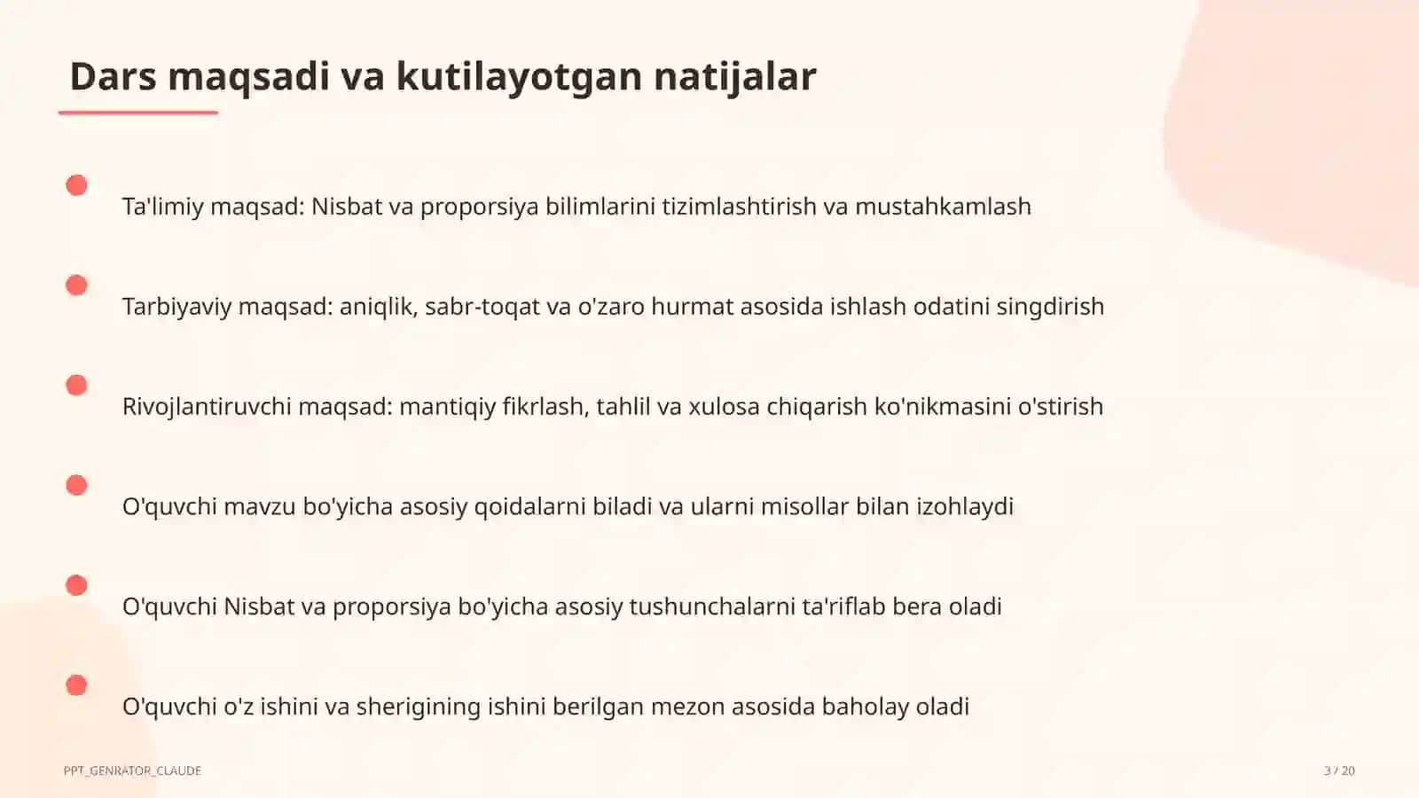 Nisbat va proporsiya (6-sinf) 3