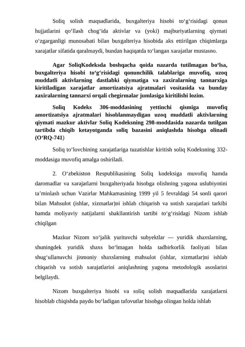 Xarajatlar to'g'risidagi umumiy qoidalar 3