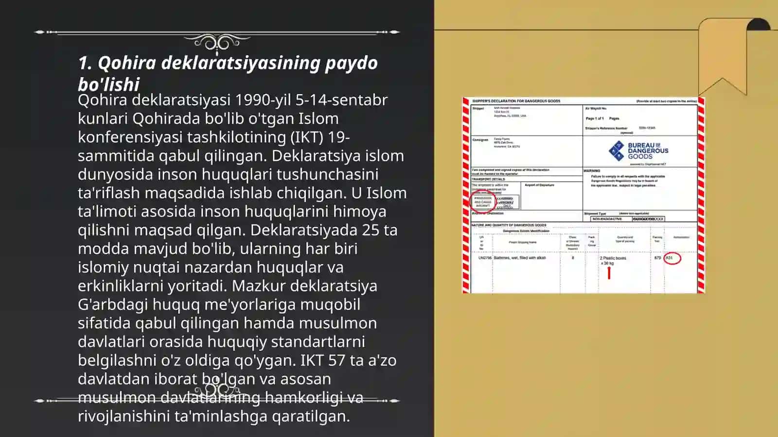 Qohira deklaratsiyasi tarixi va mazmuni 3