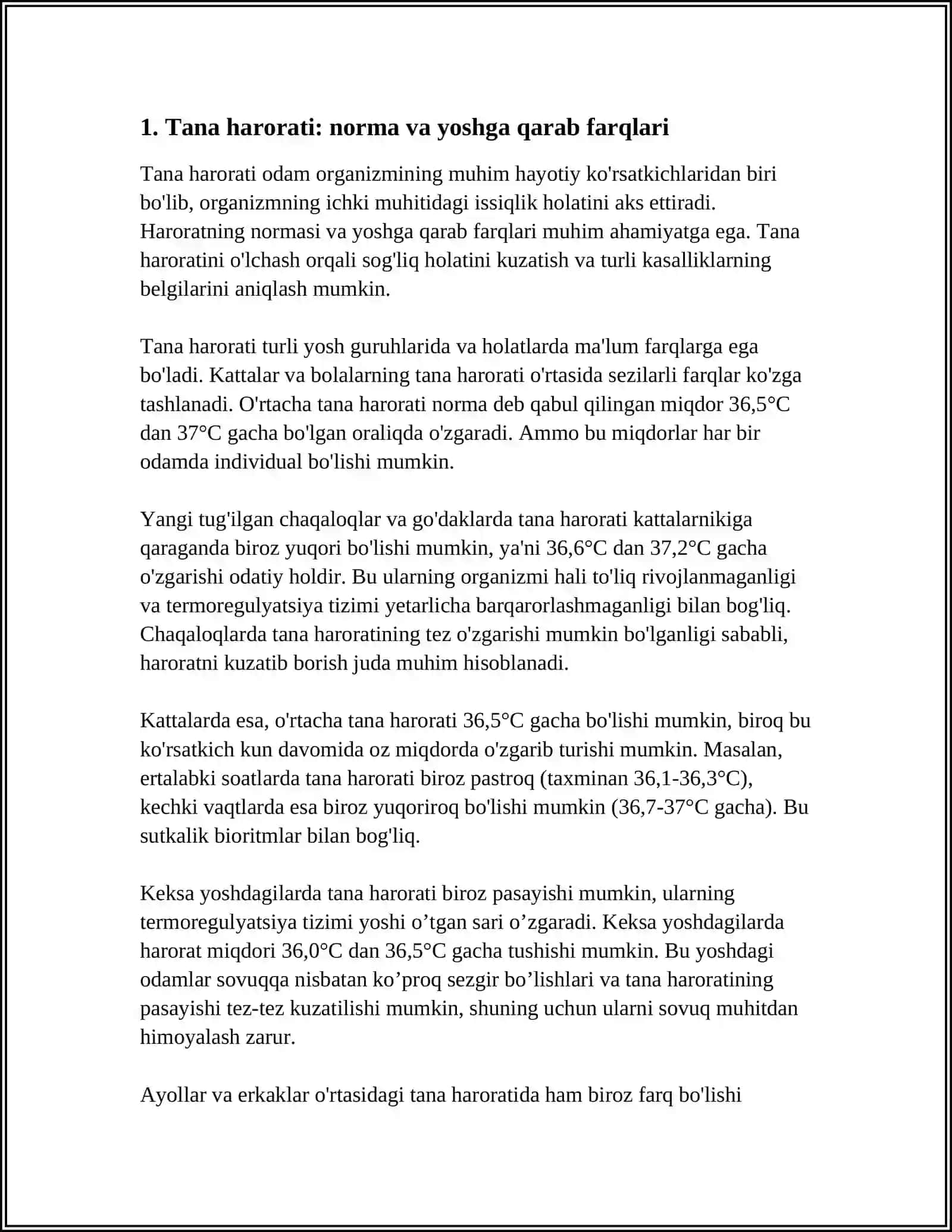 HAYOTIY KO'RSATKICHLARNI O'LCHASH:TANA HARORATI,ARTERIYA QON BOSIMI, PULS, SATURATSIYA 3