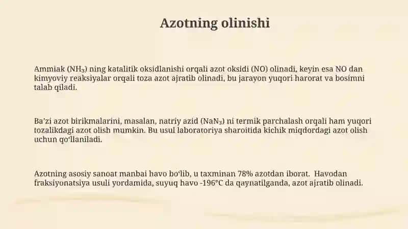 Azot haqida toliq malumot 3