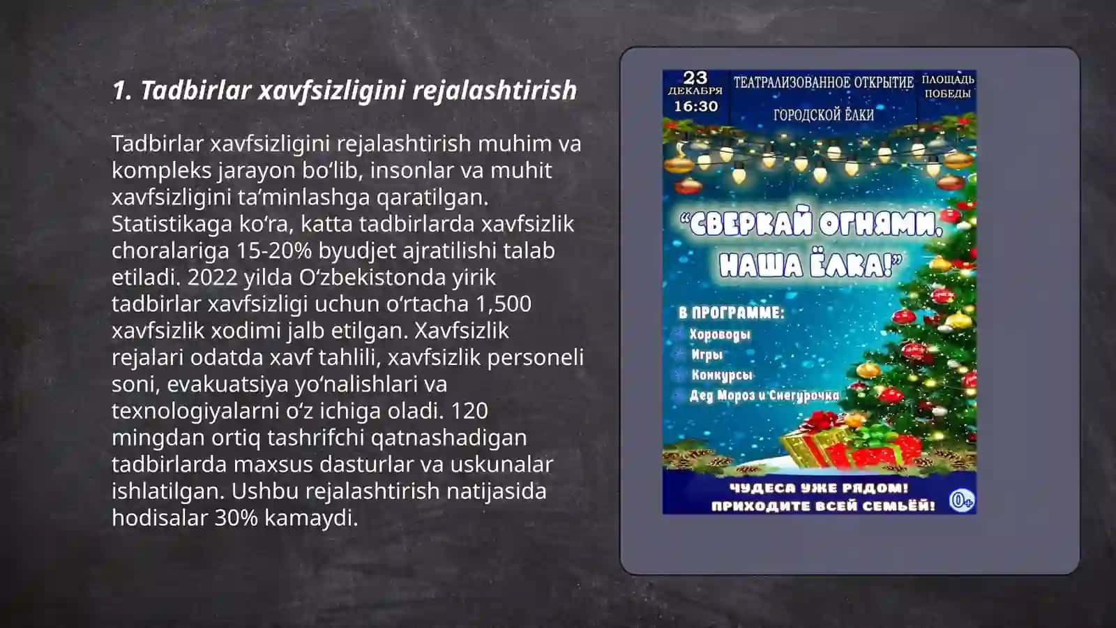Tadbirlar xavfsizligini rejalashtirish 3