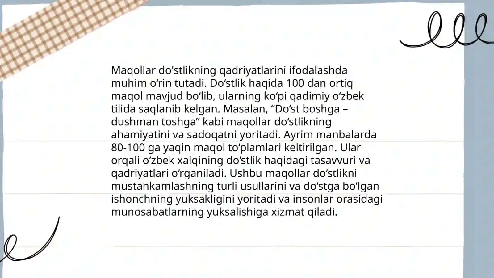 Ozbek xalq maqollari 3