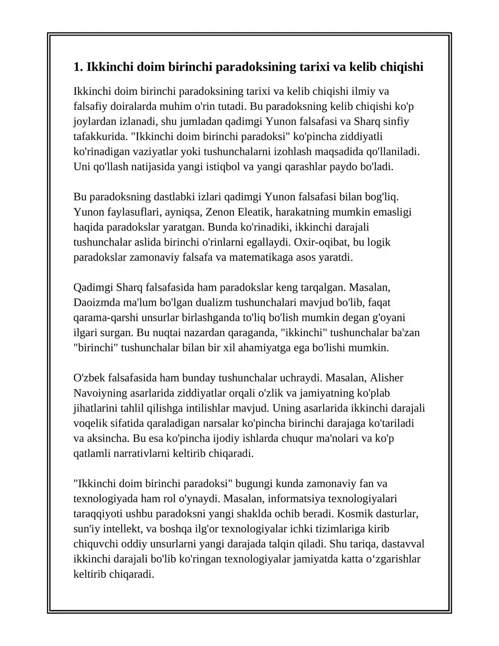 "IKKINCHI DOIM BIRINCHI PARADOKSI" 3