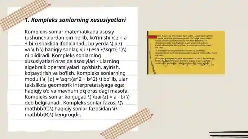 Kompleks brikmalar 3