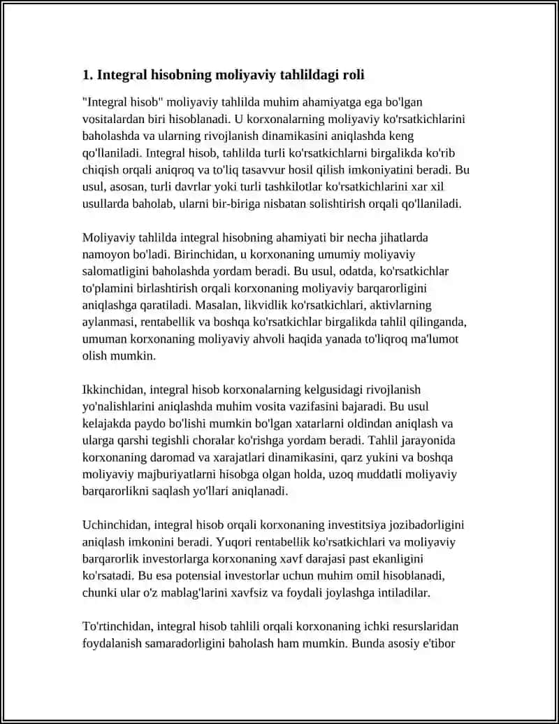 Integral hisobning moliyaviy tahlilda roli 3