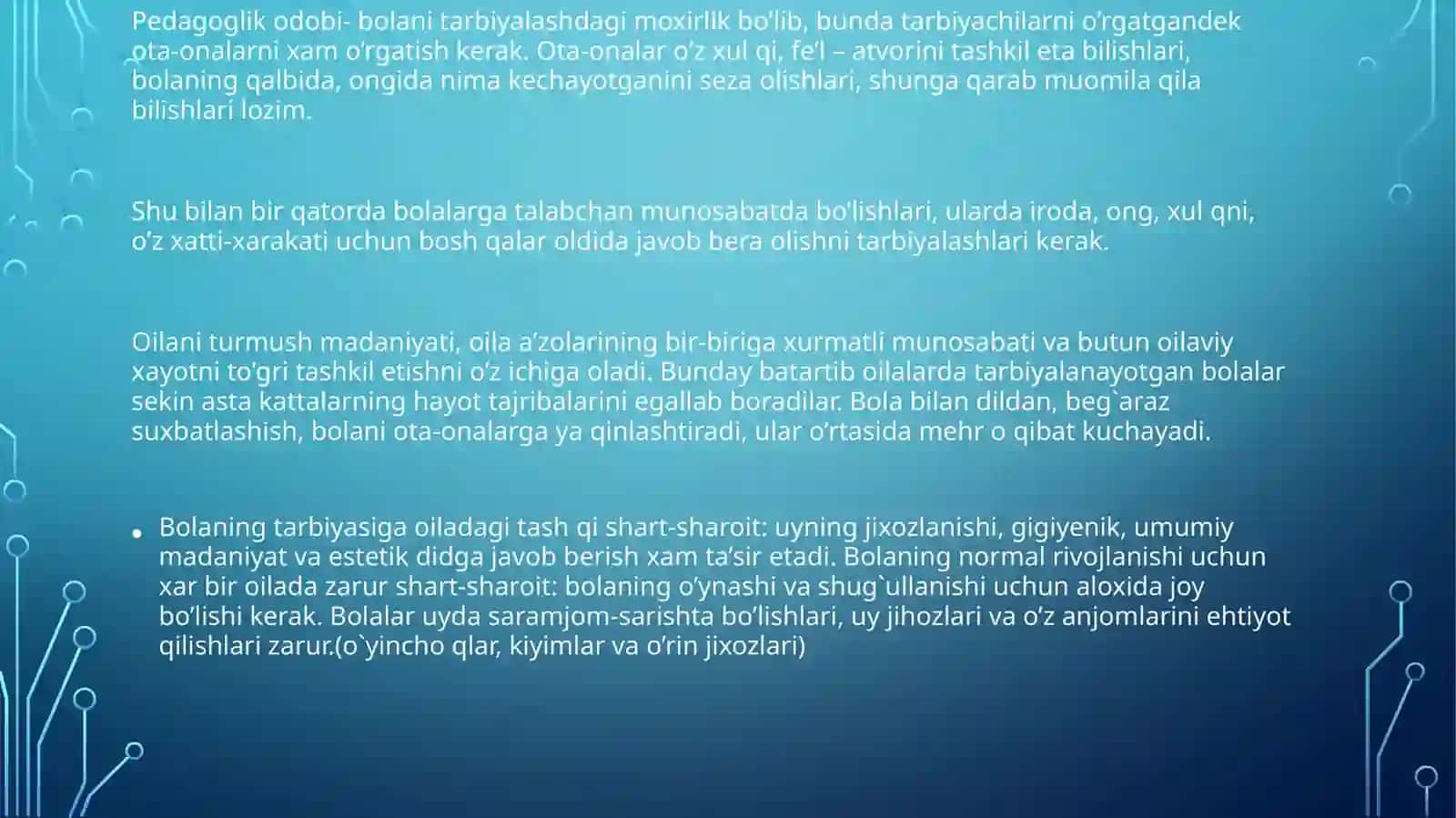 Oilada ota-onaning tarbiyachilik sanʼat 3