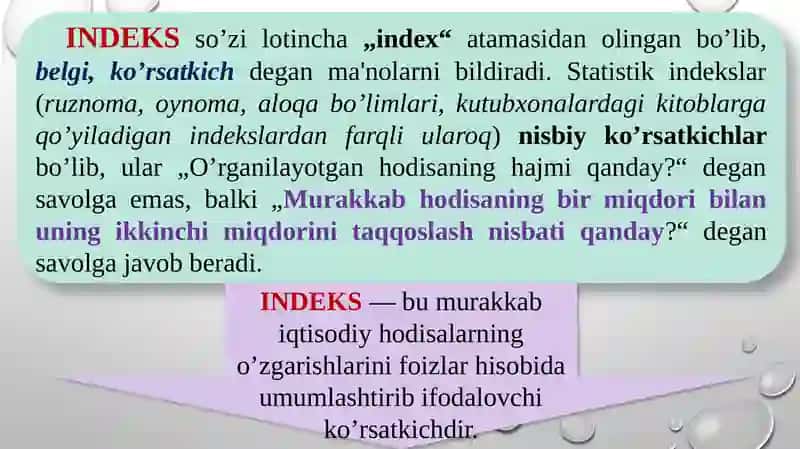 Statistikada iqtisodiy indekslar 3