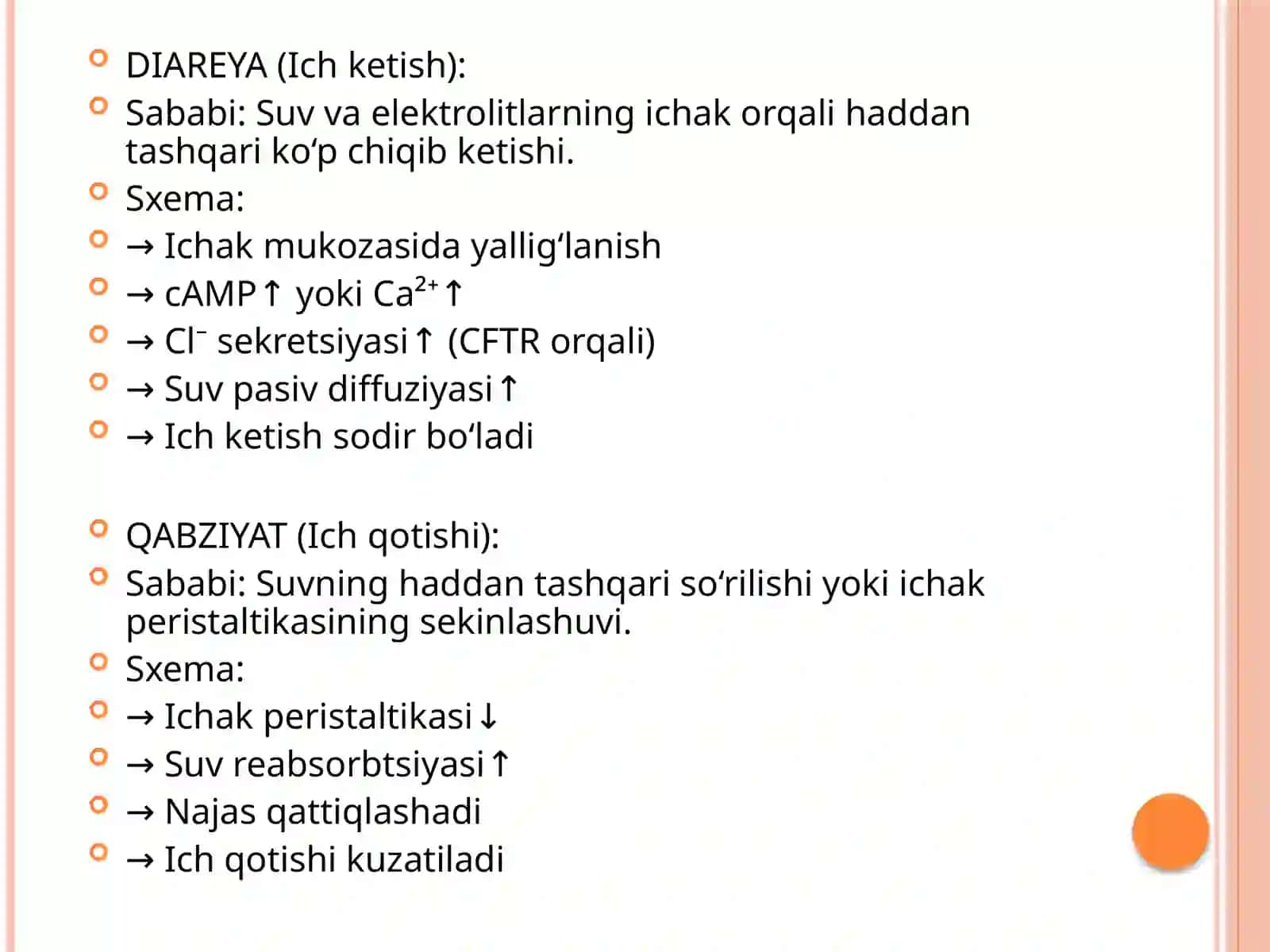Diareya va Qabziyatning ta'siri mexanizmi 3