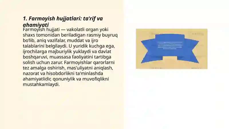 Farmoyish hujjatlari 3