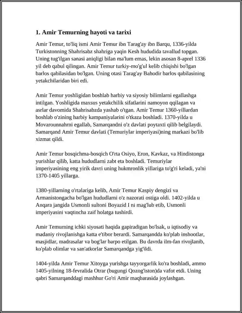 AMIR TEMUR BUYUK DAVLAT ARBOBI 3