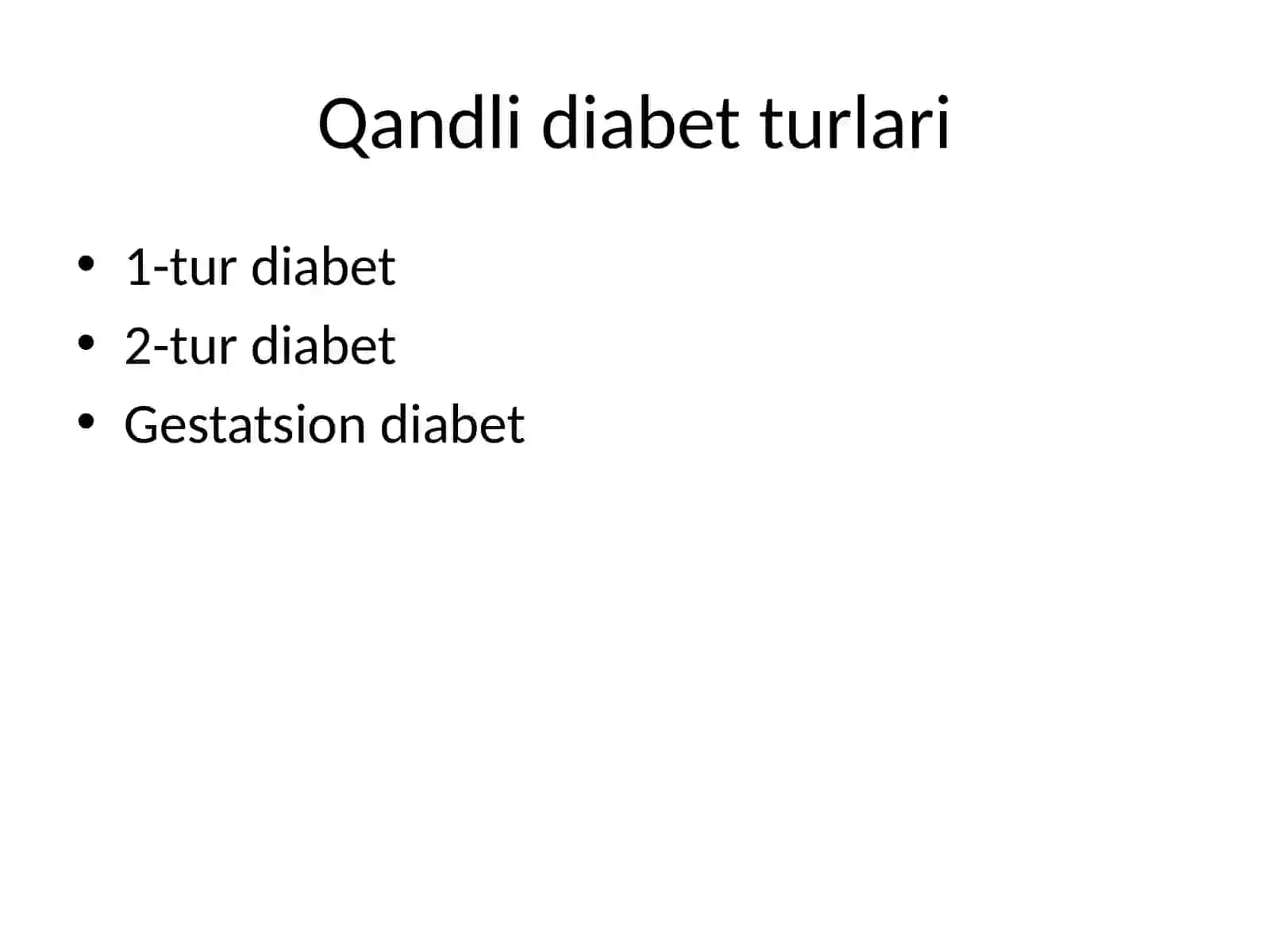 Qandli diabet 3