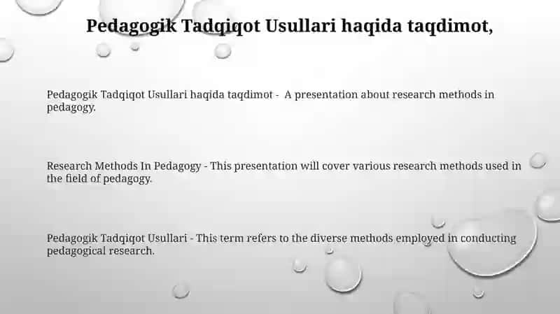 Pedagogika Fanining Tadqiqot Metodlari 3