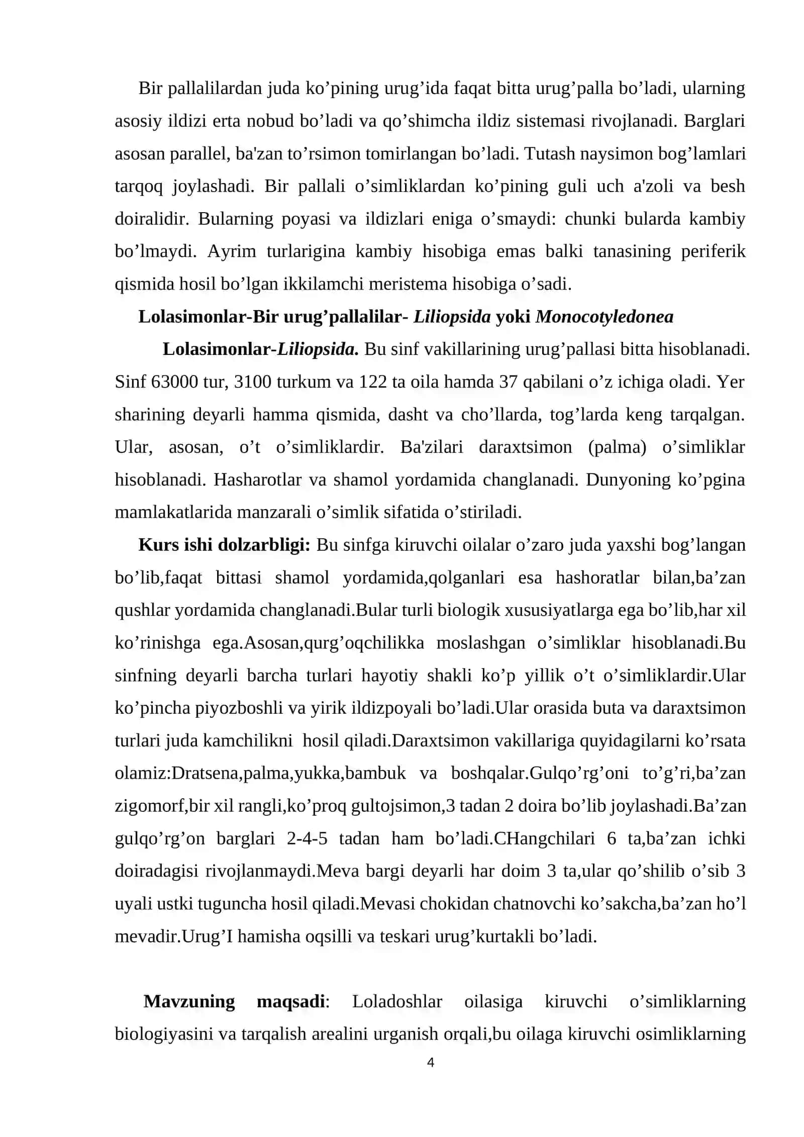 Mavzu: Loladoshlar oilasi 3