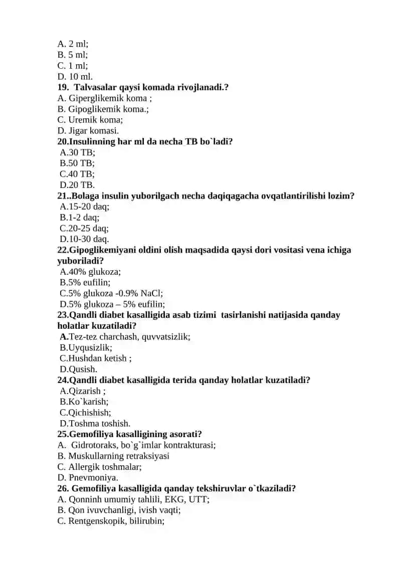 Chaqaloq Davri Testlar 3