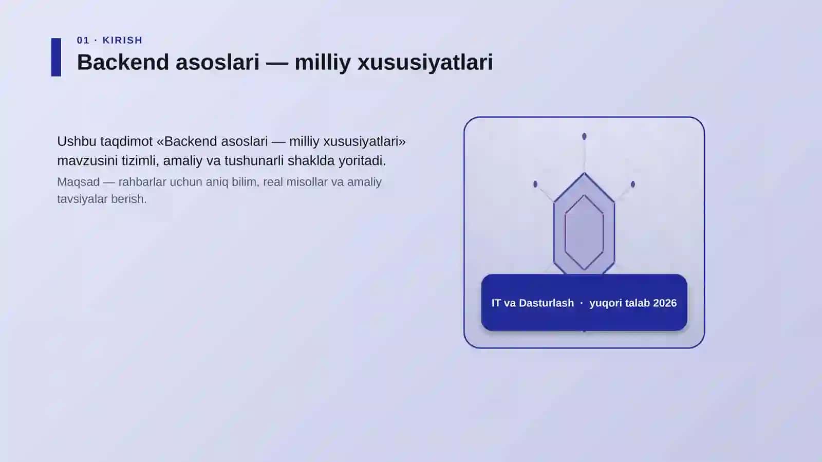 Backend asoslari — milliy xususiyatlari 3