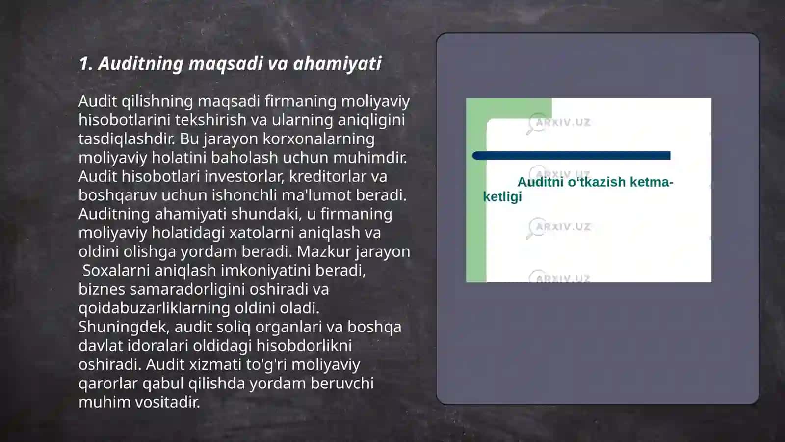 Auditning maqsadi va ahamiyati 3