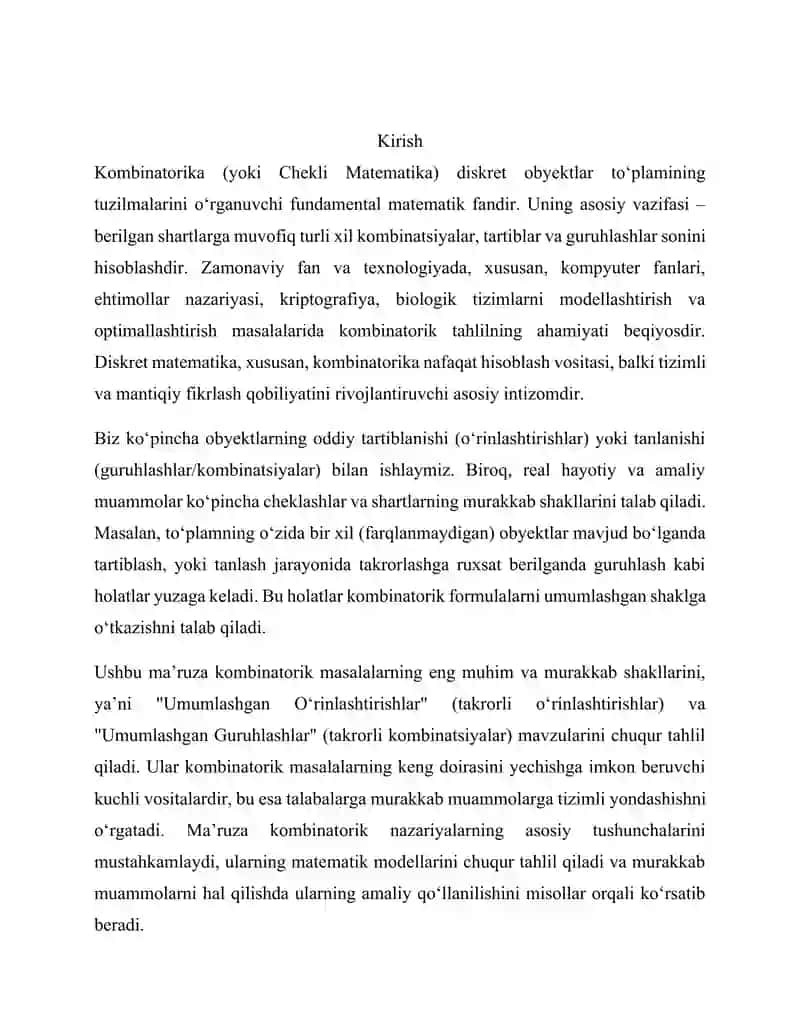 Kombinatorika (Chekli Matematika) 3