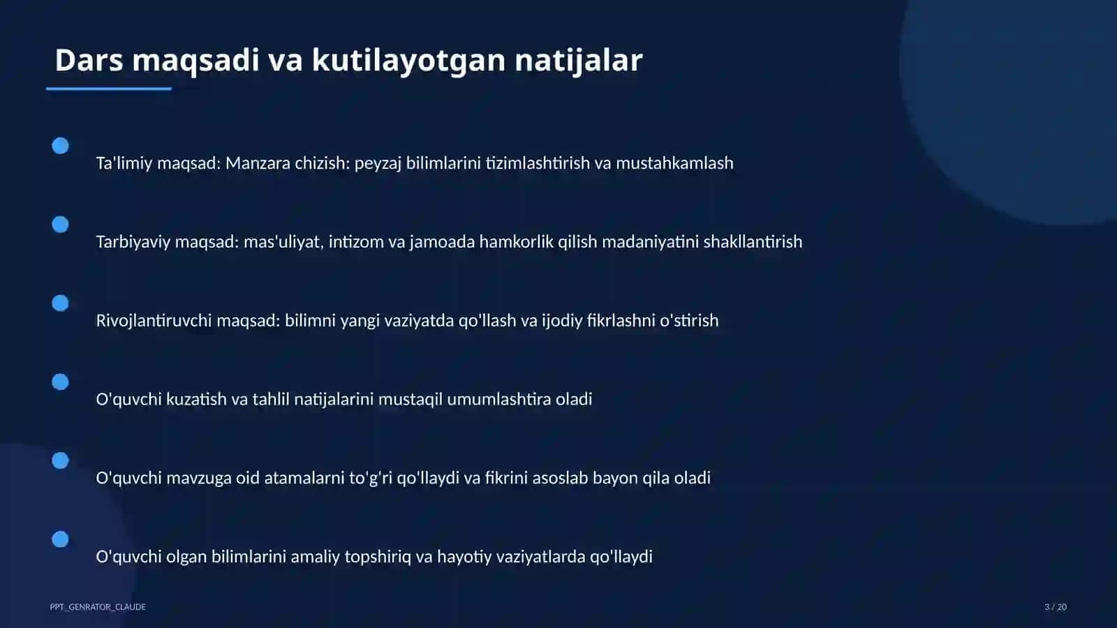 Manzara chizish: peyzaj (3-sinf) 3