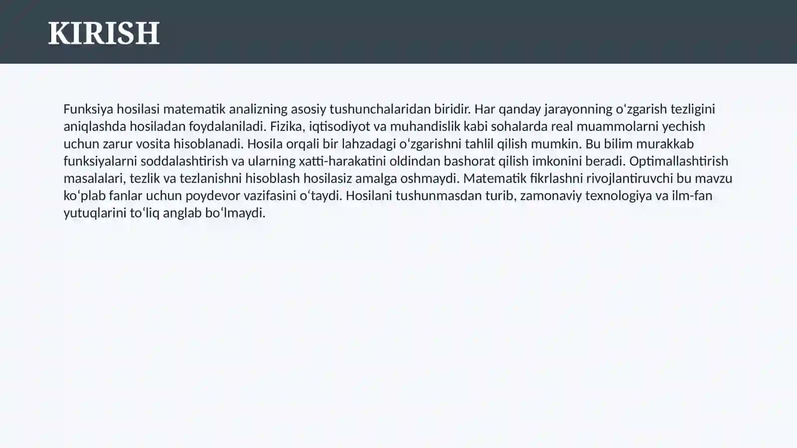 FUNKSIYA HOSILASI 3