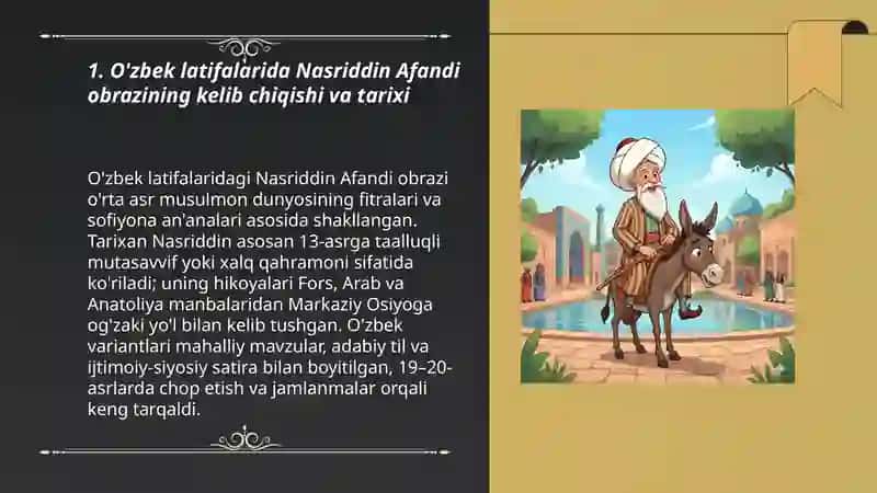 Ózbek latifalarida Nasriddin Afandi obrazi 3