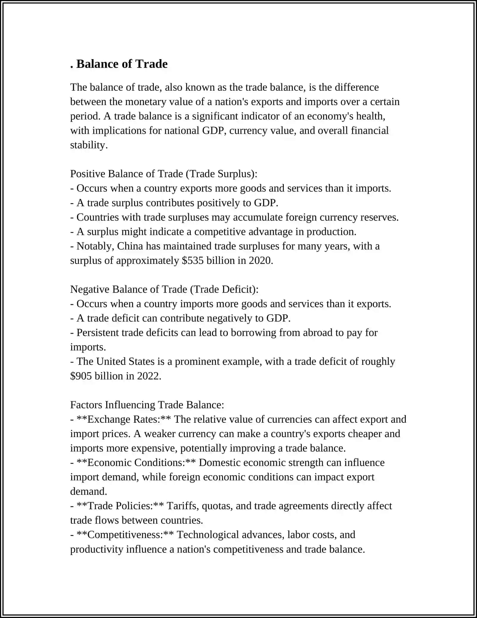 WORLD MARKET AND INTERNATIONAL TRADE. COUNTRY’S BALANCE OF PAYMENTS 3