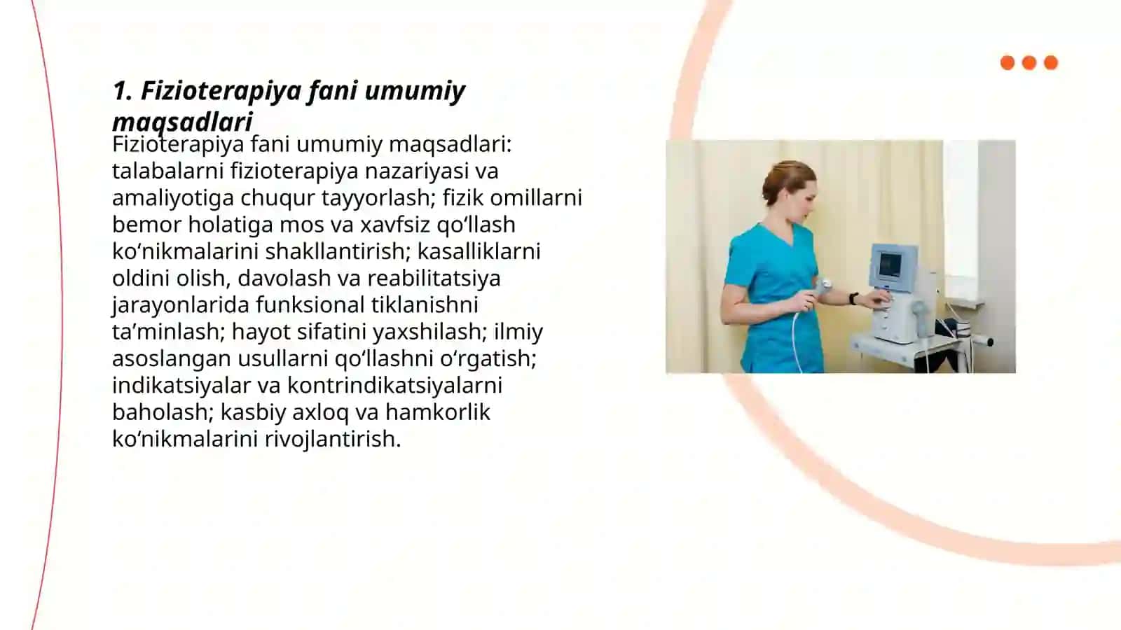 Fizioterapiya fani maqsadlari va vazifalari 3