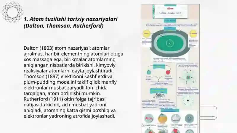 Atom tuzilishi nazariyalari va kvant mexanikasi 3