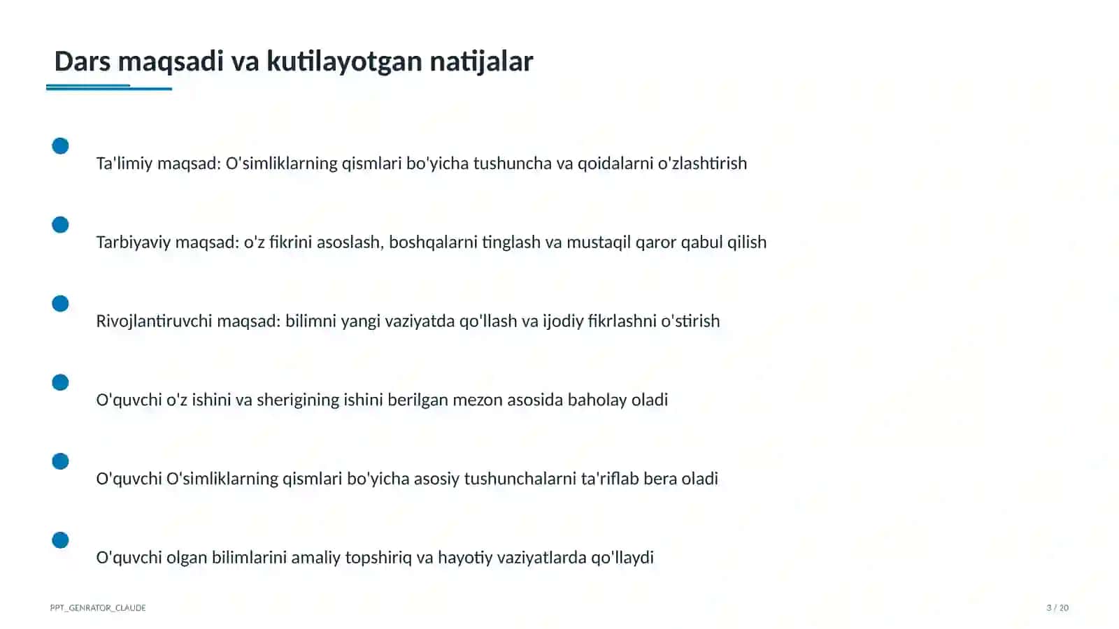 O'simliklarning qismlari (2-sinf) 3