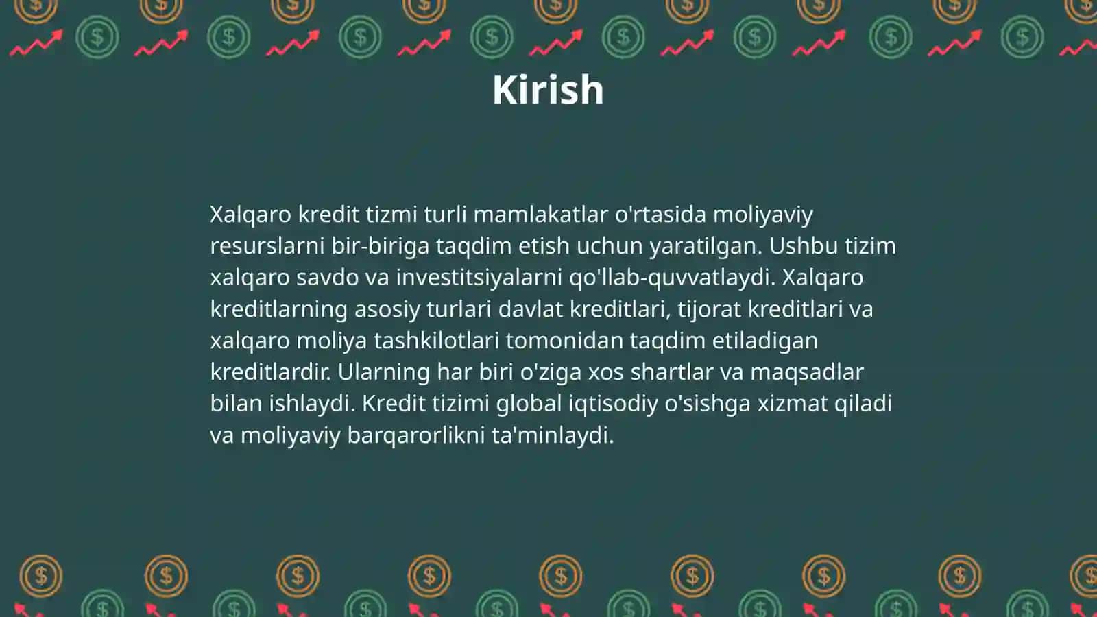Xalqaro kretid tizmi va uning asosiy turlari 3