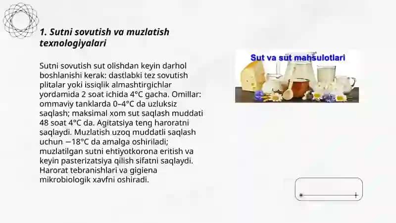 Sut maxsulotlarini saqlash va qayta ishlash 3