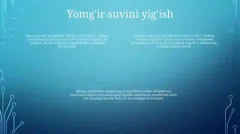 Ichimlik Suvi Olish Usullari 3