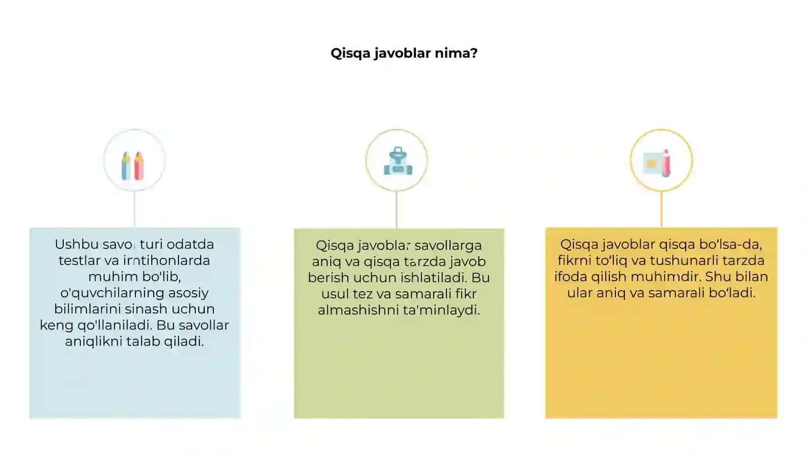 Qisqa javoblar 3