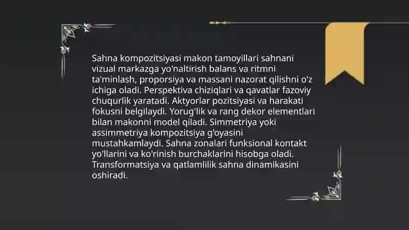 Teatr sahnalashtirish faoliyati tamoyillari 3