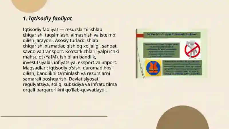 Iqtisodiy faoliyat 3