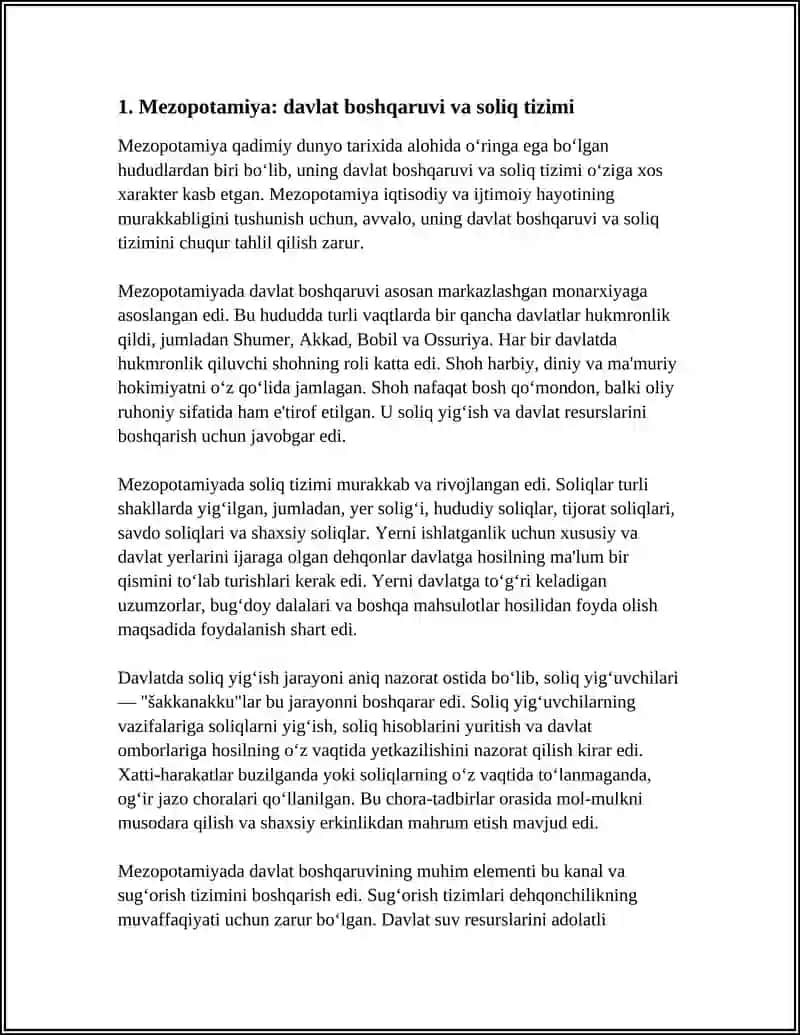 Mezopotamiya: davlat boshqaruvi va soliq tizimi 3