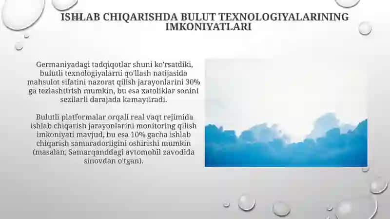 Iqtisodiy sohalarda bulutli texnologiyalardan foydalanish xususiyatlari 3